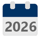 Kalenderblatt mit der Jahreszahl 2026